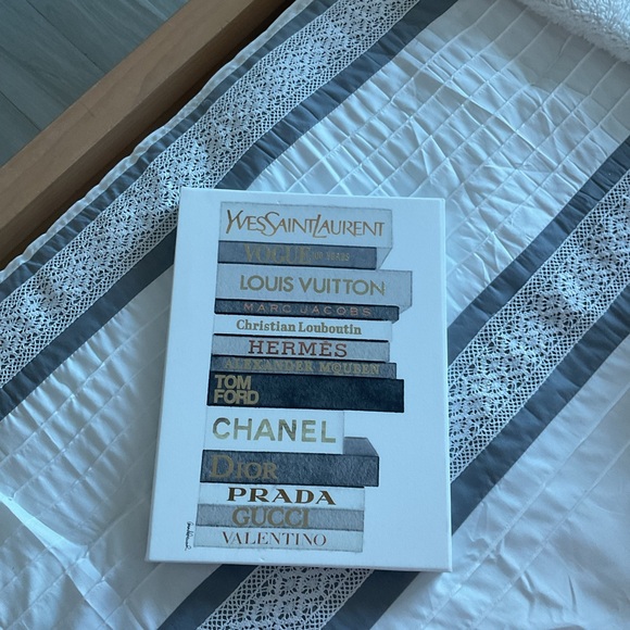 blank Other - Luxury Fashion Canvas Book Stack Canvas Art $20